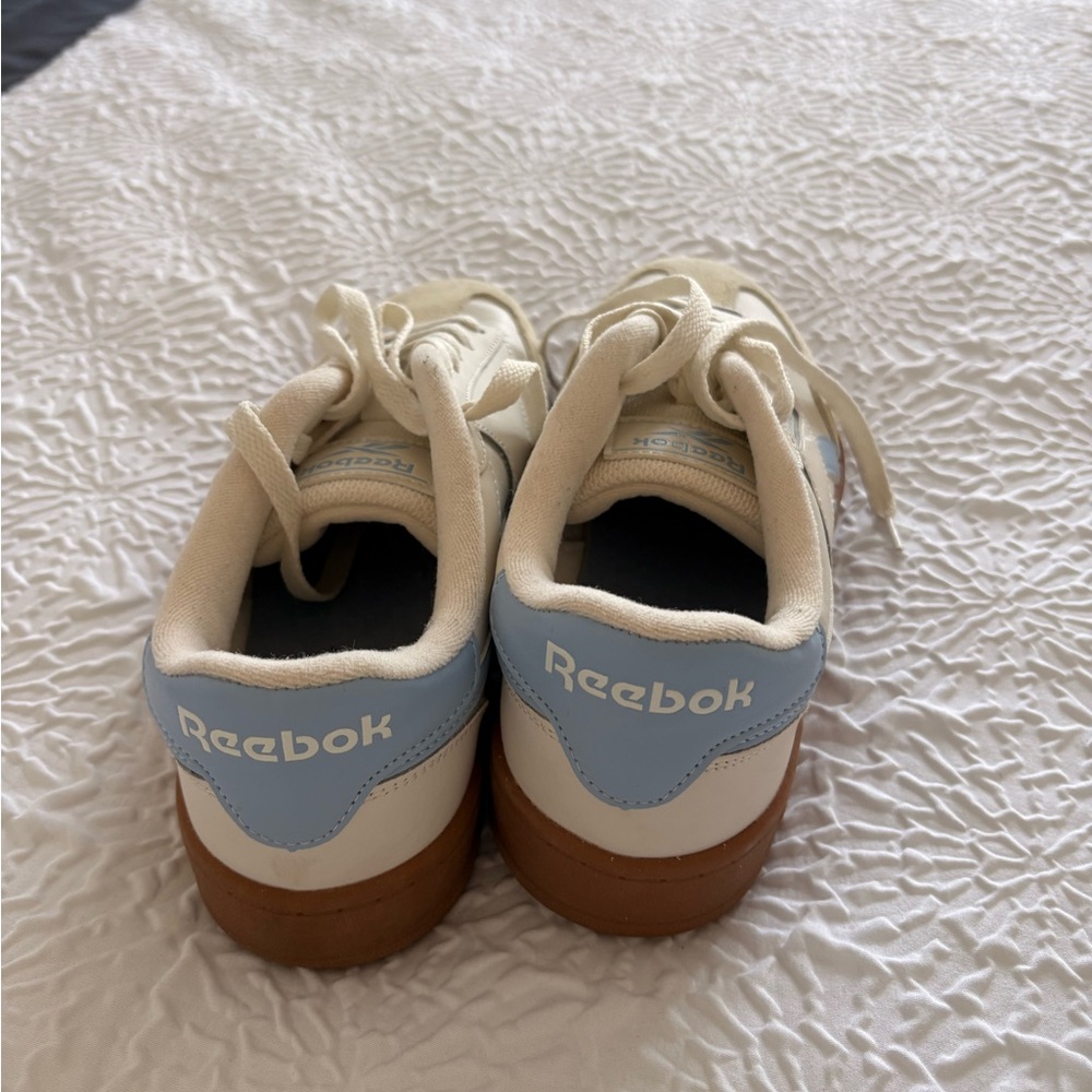 Reebok Women's Cream, Light Blue & Brown Platform Sneakers